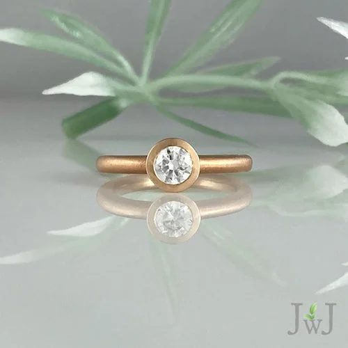 Engagement rings with gold bands for women -Lauren Engagement Ring