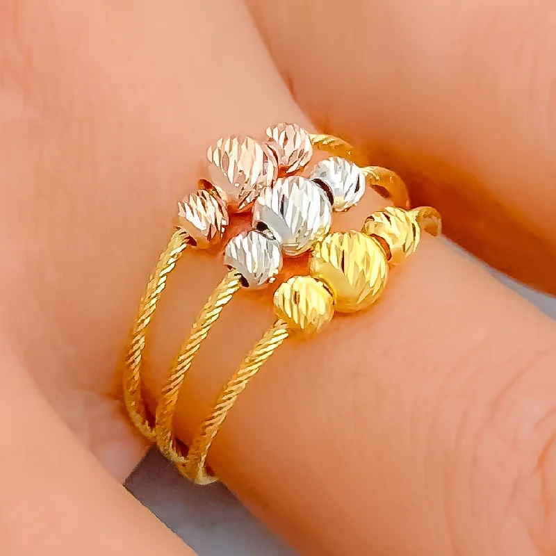 Cute rings for women -Shimmering Posh 22k Gold Ring