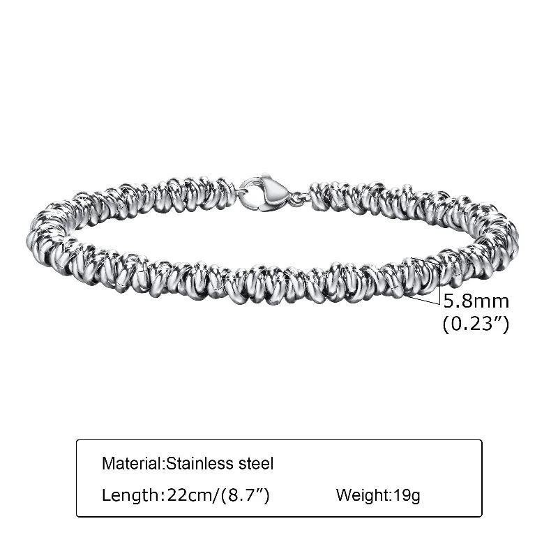 Chain Length 22cm; Chain Width 5.8mm