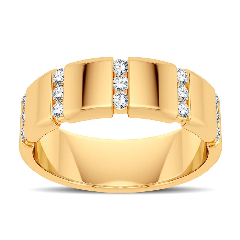 Double halo engagement rings for women -14K 0.33CT Diamond Band