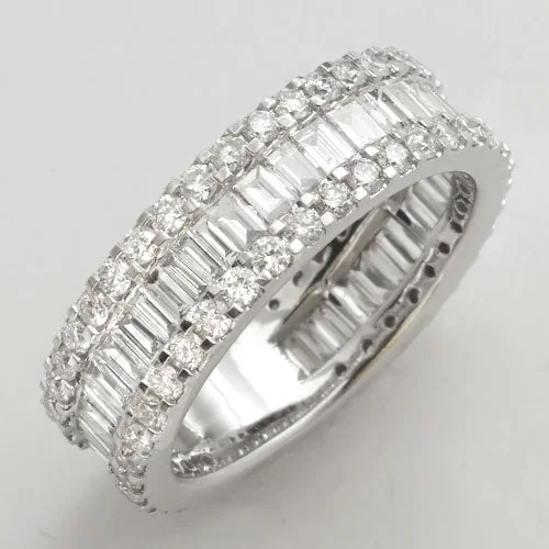 Engagement rings with side diamonds for women -14KW 2.15CTW DIAMOND HALF ETERNITY BAND