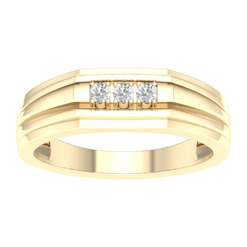 Unique halo engagement rings for women -10K 0.15ct Diamond Mens Band