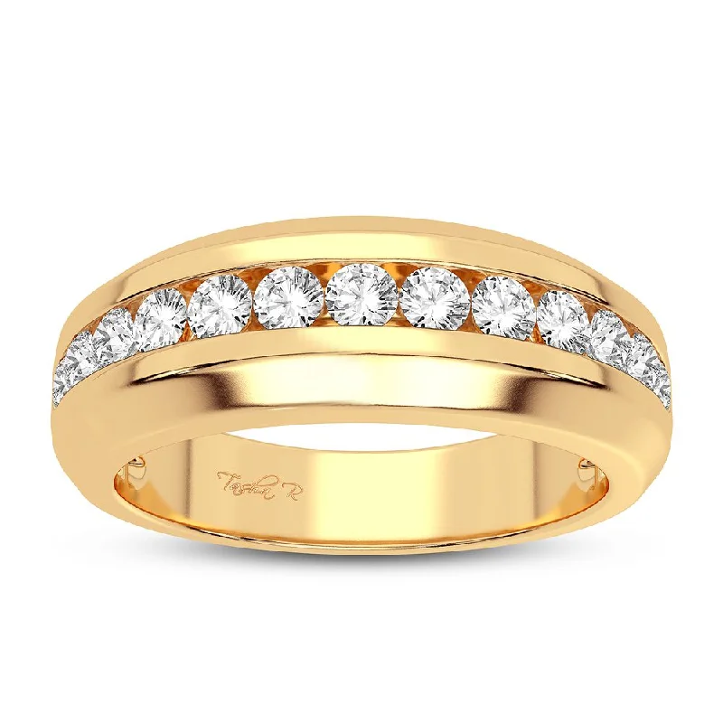 Round-cut engagement rings for women -14K 0.50CT Diamond Band