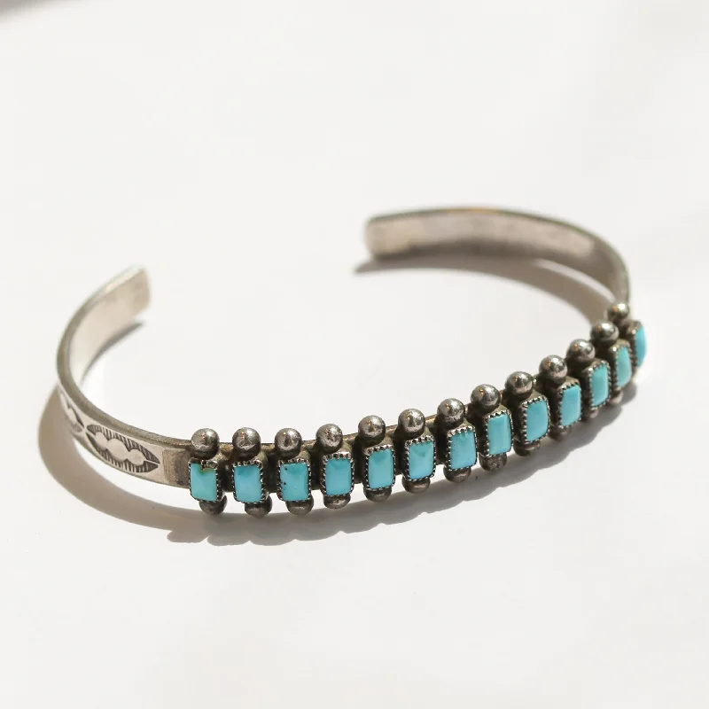 Women’s leather bangles -Zuni Turquoise Cuff Bracelet