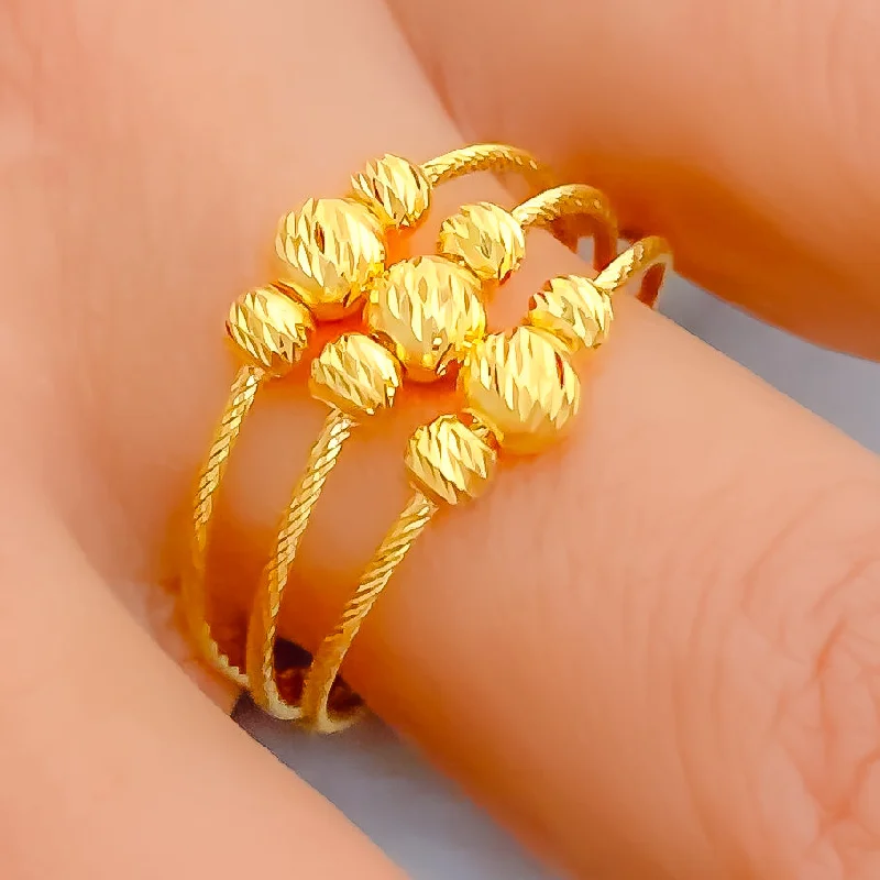 Vintage-inspired rings for women -Lovely Everyday 22k Gold Ring