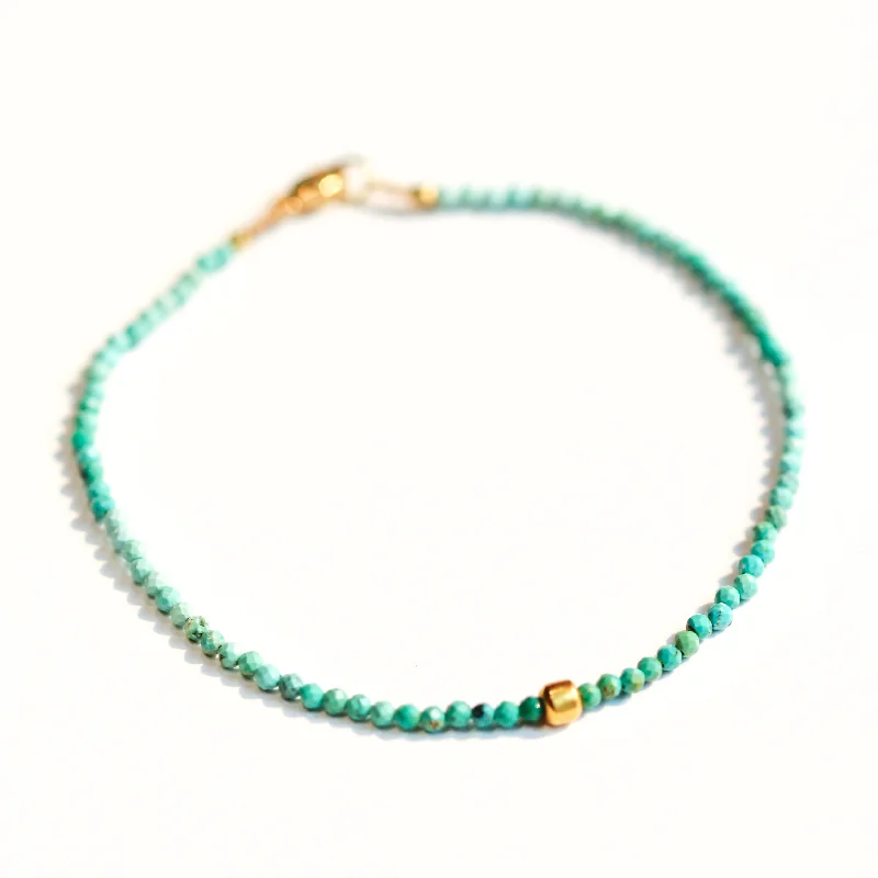 High-end diamond bracelets for women -Turquoise & 18k Bracelet No. 114