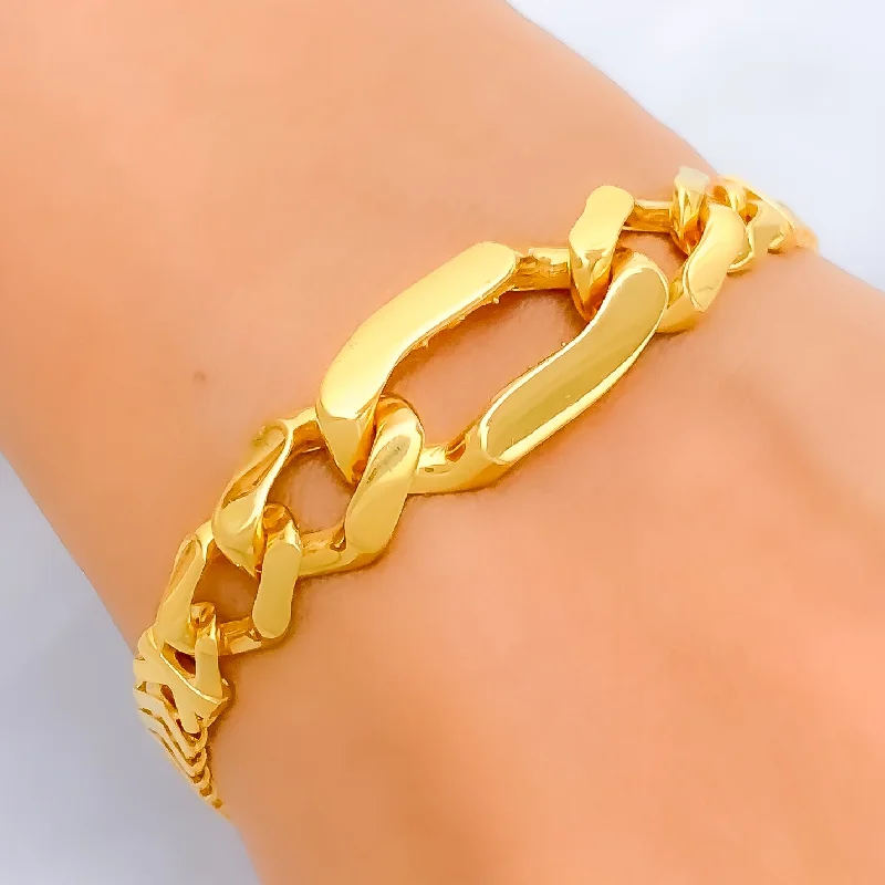 Charm bangles for women -Golden Elegant 22k Gold Bracelet