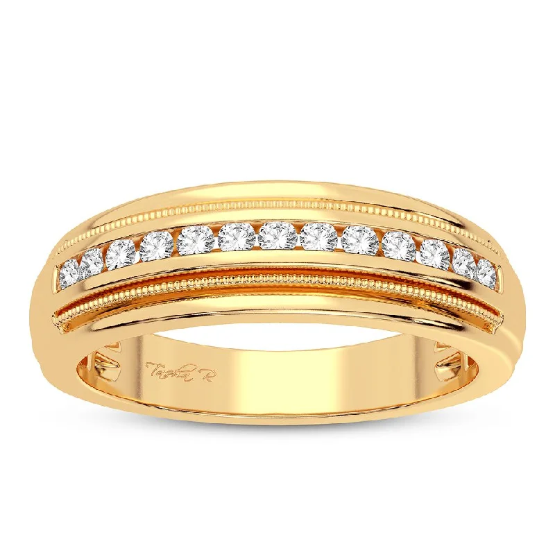 Gold engagement rings for women -14K 0.50CT Diamond Band