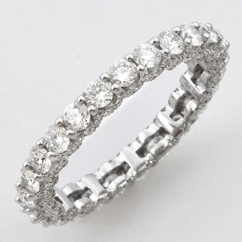 Engagement rings with milgrain detailing for women -14KW 2.20CTW DIAMOND MACHINE SET ETERNITY BAND