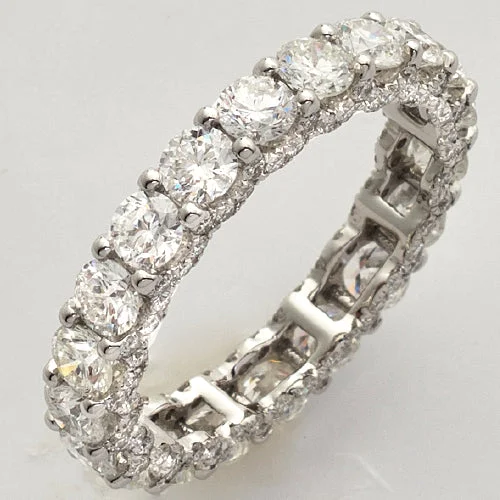 Unique engagement rings for women -14KW 3.00CTW DIAMOND MACHINE SET ETERNITY BAND