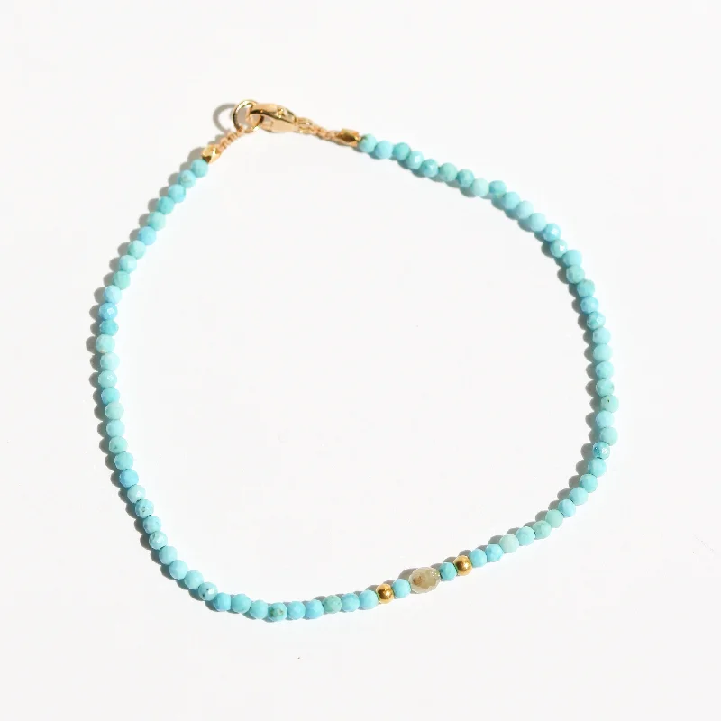 Luxury bracelets for women -Turquoise + Diamond Bracelet no. 73