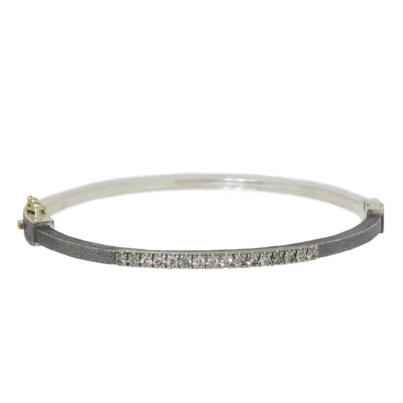 Custom-designed bangles for women -Zoe 2.5mm White Gold Bracelet