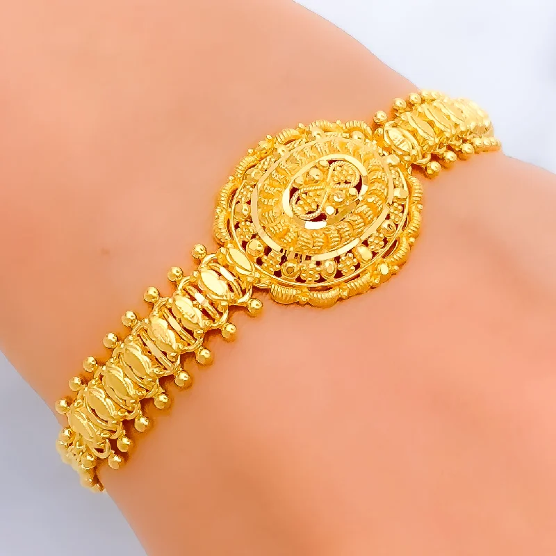 Elegant bracelets for women -Distinctive Priceless 22k Gold Bracelet