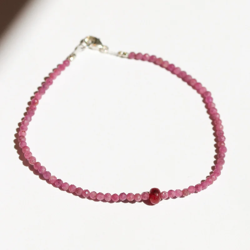 Simple tennis bracelets for women -Ruby Bracelet