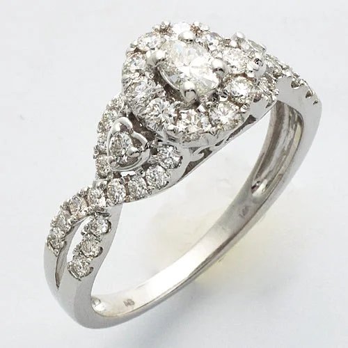 Adjustable engagement rings for women -14KW 1.00CTW DIAMOND OVAL SHAPE BRIDAL