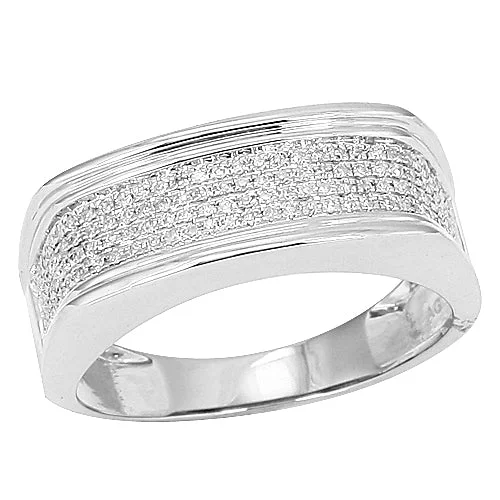 Elegant engagement rings for women -10KW 0.35CTW DIAMOND MENS RING