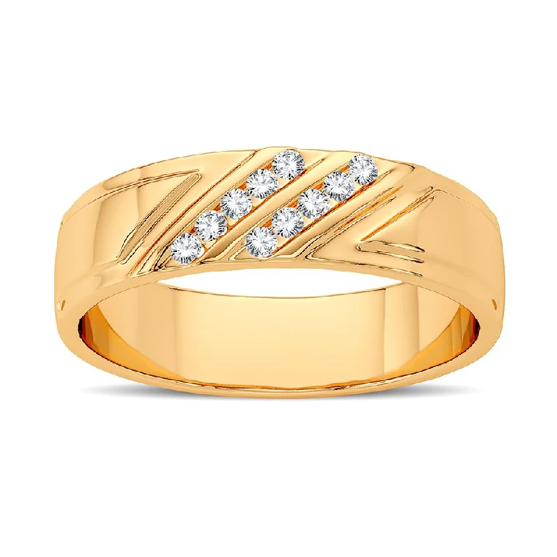 Dazzling engagement rings for women -14K 0.10CT Diamond Band