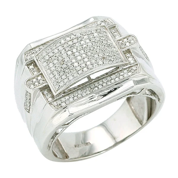 Engagement rings with vintage diamonds for women -10KW 0.75CTW DIAMOND FANCY MENS RING