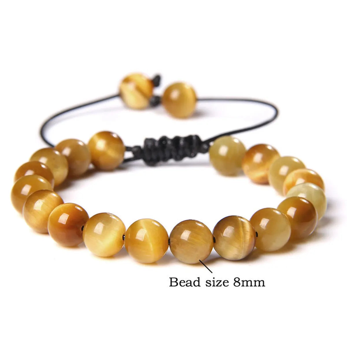 Bohemian bracelets for women -1 Piece Fashion Gradient Color Tiger Eye Beaded Bracelets