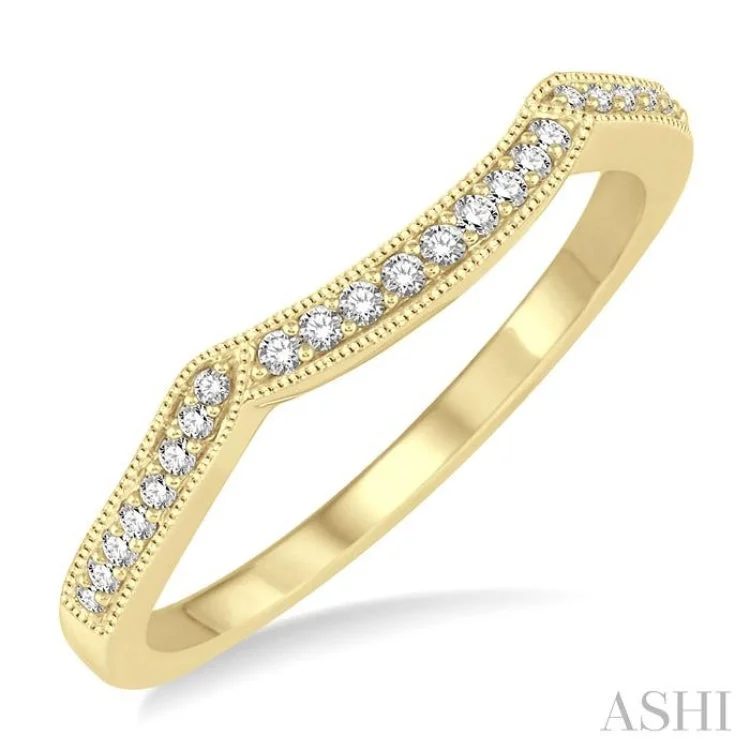 Engagement rings with platinum bands for women -1/6 ctw Round Cut Diamond Wedding Band in 14K Yellow Gold